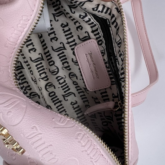NWOT Juicy Couture Bestsellers Mini Barrel Crossbody Bag Purse Powder Blush Pink - Picture 6 of 6